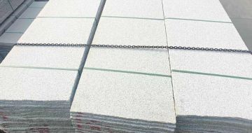 天津芝麻白毛板，石材毛板