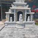 天津芝麻白中国黑石材套墓 花岗岩墓碑