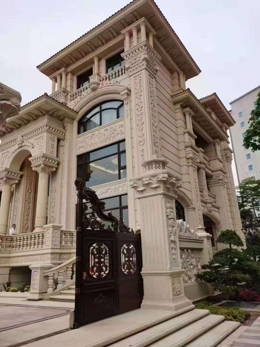 天津黄金麻别墅外墙异形定制