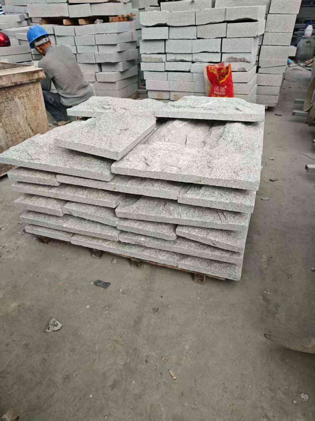 天津芝麻白蘑菇石，自然面